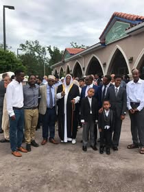 Community gathering at mosque